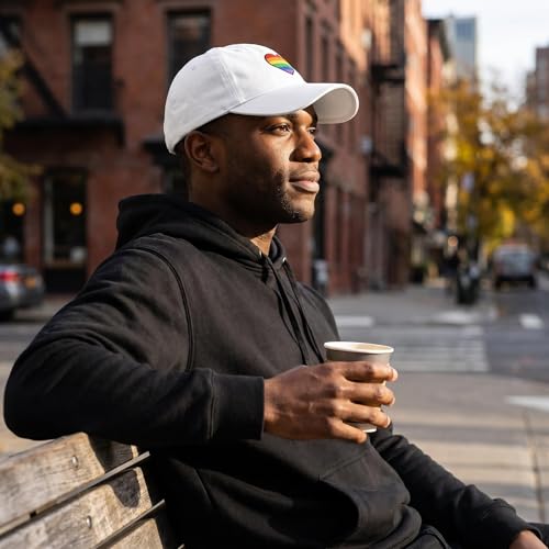 Image of Embroidered Pride Hat LGBT Cap Low Profile Distressed Dad Hat