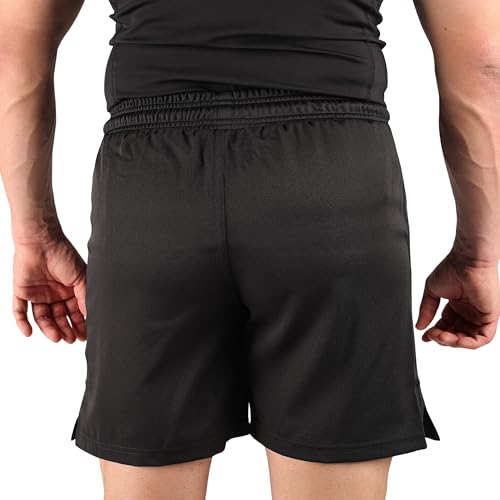 Sanabul Shorts de MMA essenciais para homens boxe No Gi Jiu Jitsu Grappling BJJ Shorts, Preto, 46