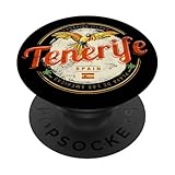 Tenerife y Parrot Islas Canarias España Vintage Souvenir PopSockets PopGrip Adhesivo