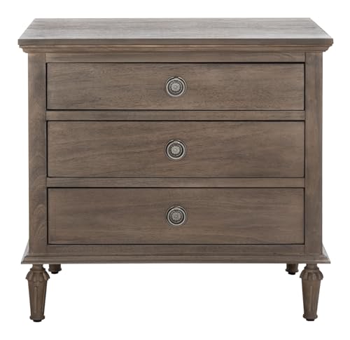 SAFAVIEH Couture Home Collection Lisabet Light Brown 3-Drawer Wood Nightstand