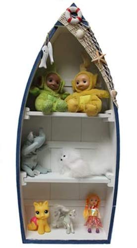 Yudu Rega Boot Form Schiff Bootregal Fischernetz Muscheln Maritime Deko...