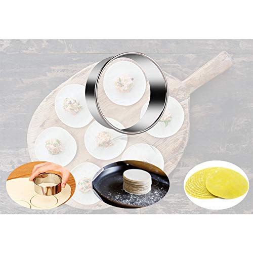 2 pack Dumpling Makers, Prowithlin Dumpling Maker/Press Stainless Steel Dumpling Maker Dough Cutter w/Dumpling Cut, Ravioli Empanada Press Mold, Pierogi Wrapper Pastry Tools (3.74 in, Large Size)