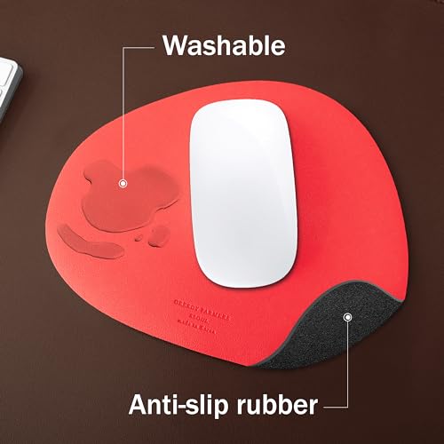 Image of GREEDY FARMERS Mouse pad, Non-Slip Washable Waterproof Computer Mouse pad (Red Grapefruit Coral)