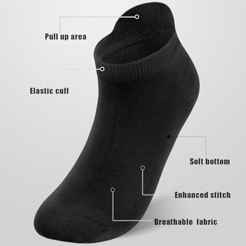 Women's Cotton Socks 4 Pairs Running Athletic Ankle Sock Breathable Moisture Wicking Socks2