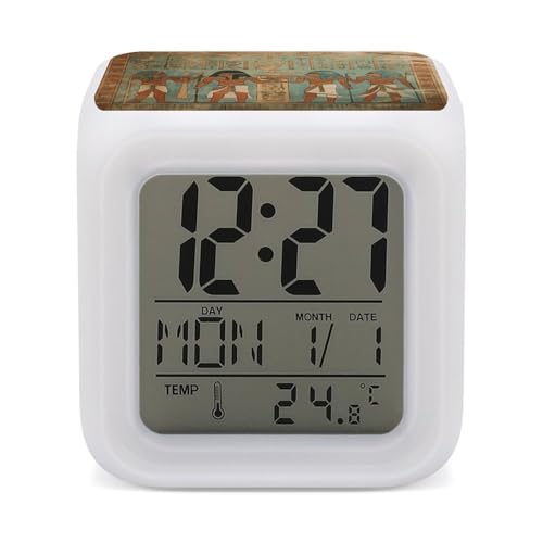 Despertador inteligente egipcio contra mañanas difíciles con luz LED 2