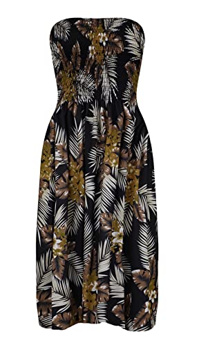 Image of Zyyfly Womens Summer Beach Dresses Strapless Cover Ups Dress Tube Top Sundresses