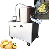 1500W 110V Electric Potato Peeler Automatic Peeler, Upthehill Commercial Potato Peeler Potato Peeler Machine with Caster Wheels Stainless Steel Peeler Washer for Potato Taro Ginger