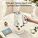 Retro Electric Kettle, PARIS RHÔNE 1.7L Hot Tea Kettle with Thermometer, 1500W Fast Heating, Cordless Design, LED Indicator, Auto Shut-Off & Boil Dry Protection
