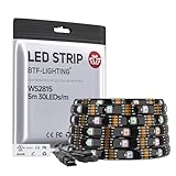 BTF-LIGHTING WS2815 (Upgraded WS2812B) LED Strip Light,UL Listed,16.4FT 150 LED/Pixels,Flexible Chasing RGB,Dual Signal Individually Addressable,5050SMD,3M Tape,DC12V IP65(No Adapter or Controller)