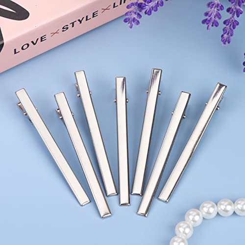 Haodeba 20 Pcs Premium Sturdy Stainless Steel Alligator Hair Clips Hair Pins Silver 8Cm/3 Inch #TOP7