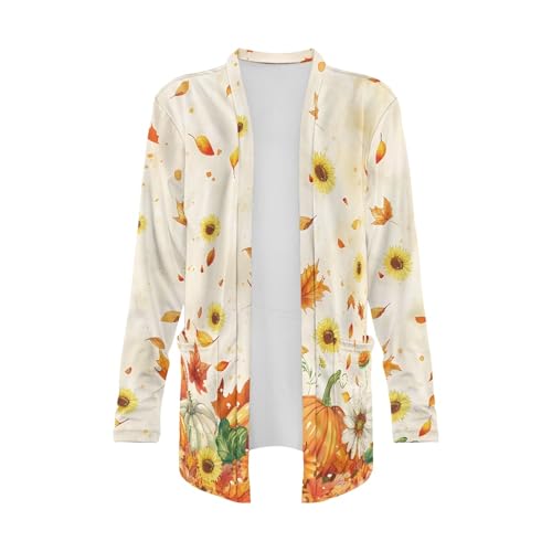 Image of Forchrinse Red Ladybug Cardigan for Women Causal Long Sleeve Open Front Cardigans Sweater Fashion 2024 Fall Coat with Pockets