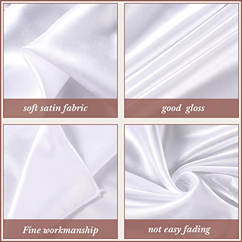 White Satin Tablecloth Rectangle 57X108 Inch White Table Cover Bulk Bright Silk Satin Table Clothes Smooth Fabric Table Decor For Buffet Table Party Holiday Dinner Wedding Banquet Decoration (60 Pcs) #TOP2