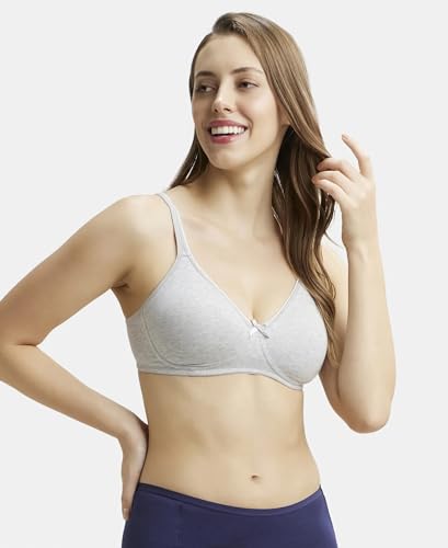 Image of Jockey 1722 Women Wirefree Non Padded Super Combed Cotton Elastane Stretch Medium Coverage Everyday Bra with Concealed Shaper Panel