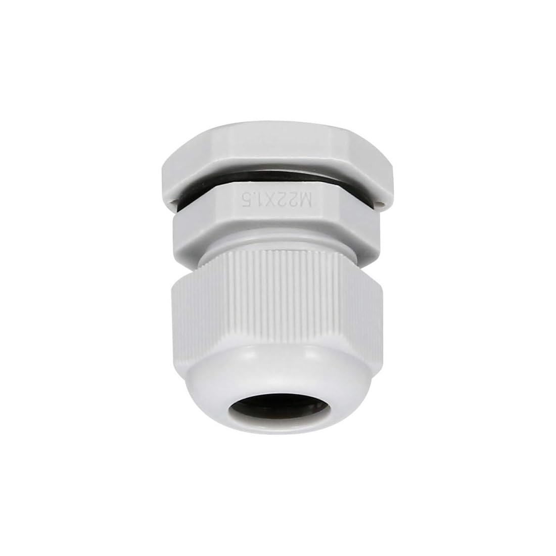 MACHSWON 5Pcs M22 Cable Gland - Durable Threaded Wire Connector with Locknut for 10-13mm Dia Cable Wire, White