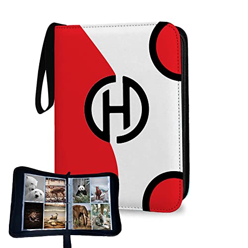 HOMEREVEL Carpeta de tarjetas, 60 páginas con 456 bolsillos, carpeta de colección de tarjetas con cremallera, carpeta de tarjetas impermeable de poliuretano, álbum de tarjetas coleccionables portátil