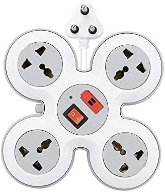 ULTRONIX 4 Socket Extension Cord with Surge Protector | Extension Box Board with Switches Fuse LED Indicator,Power Strip,Spike Buster Flex Box with International sockets 4 M/13 Ft