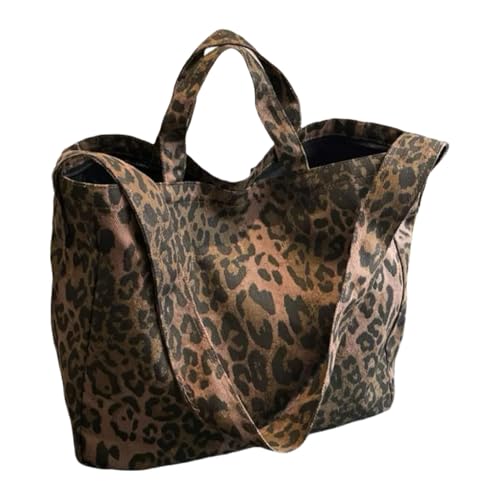 BAUIOREAD Bolso Hobo con estampado de leopardo de gran capacidad para mujer, ligero y duradero, perfecto para el trabajo/viajes, elegante bolso bandolera para el uso diario, marrón BAUIOREAD Bolso Hobo con estampado de leopardo de gran capacidad para mujer, ligero y duradero, perfecto para el trabajo/viajes, elegante bolso bandolera para el uso diario, marrón