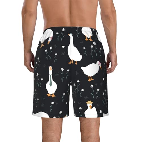 Fashionable Goose Mens Swim Trunks Quick Dry Beach Holiday Party Casual Printed Men Beach Shorts3