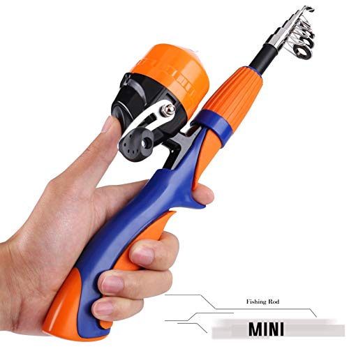 Angelrolle 1,25 m / 1,6 m Eisangeln und geschlossenem Gesicht, Spinnangelrolle, Kombi-Angelset für Kinder, für… – Bild 4