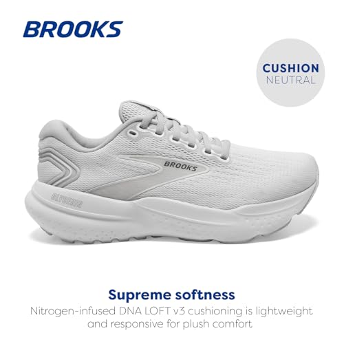 Brooks Women’s Glycerin 21 Neutral Running Shoe - White/White/Grey - 11 Medium