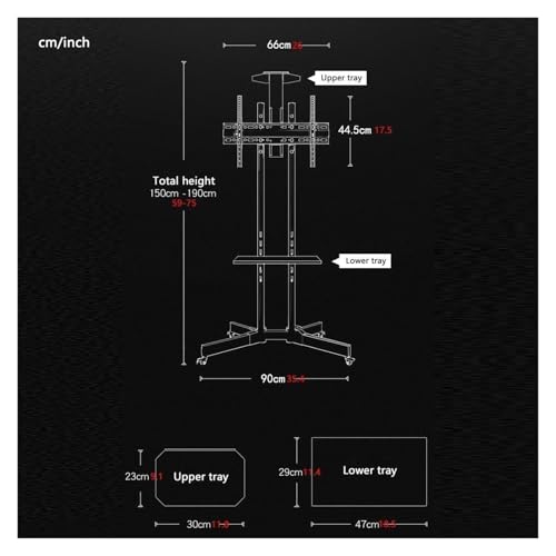 Soporte Móvil para TV con Ruedas para 37-60 Pulgadas miniatura 4
