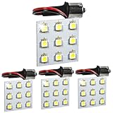 HQRP 4-Pack BA15s Bayonet Base 9 LEDs SMD 5050 LED Bulb Cool White Replacement for #1141 Minnie Winnie RV Interior/Ceiling Lights Replacement