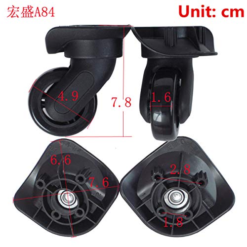 Trunk Wheels,Luggage Wheels Replacement, 360 Degree Swivel Luggage Mute Wheel Suitcase Replacement Repair Wheels Parts Spinner (A84#)2