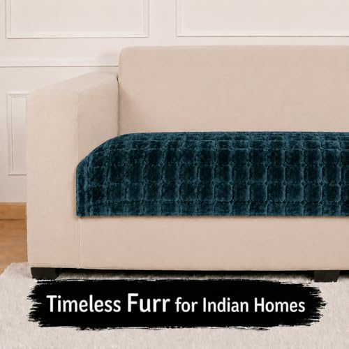 Image of STITCHNEST 'Haven Soft Series' 2 Seater Sofa Cover |Premium Velvet Fabric, Washable & Durable Furniture Cover for Modern Living Rooms