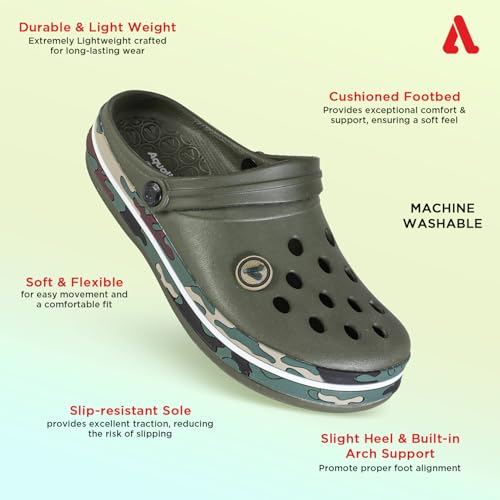 Image of Aqualite NEO-151 Clogs for Men | Mens Clogs Lightweight & Comfortable | Classic Clogs Men Slip-On Men Clogs Casual Footwear | Men's Clogs & Mules Clogs