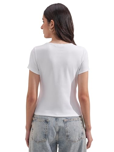 Image of Tokyo Talkies Women Pure Cotton Tops for Woman|Regular Fit Slim fit Crop Tops for Women Western|Top Tshirt for Women Stylish Western|Suitable for Casual and Workwear