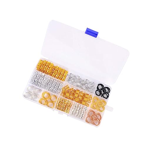 Beavorty 1Juego Anillos Para Dreadlocks Accesorios De Joyería Para Peluquería y Creativo Para Peinados Únicos
