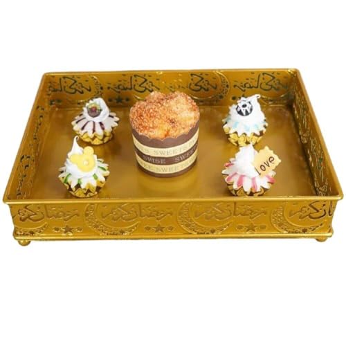 Bandejas Ramadán Moon de diseño elegante para servir y almacenar alimentos en fiestas de Eid Mubarak 2