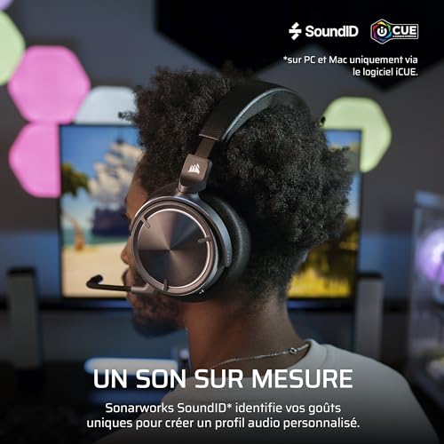 Corsair Virtuoso Max Wireless Casque de Jeu avec Bluetooth – Carbone