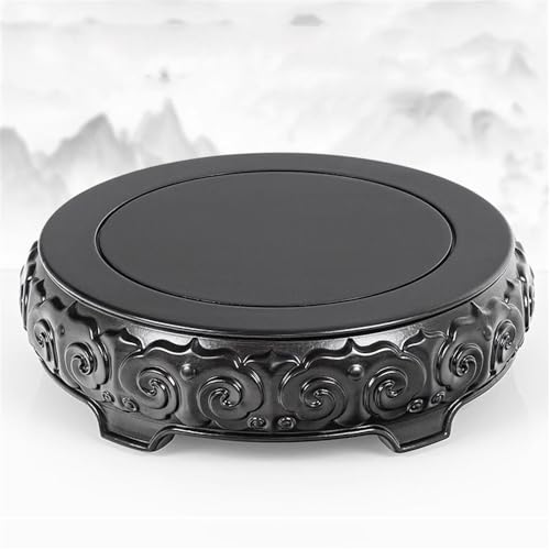 Soporte para macetas de patio y bases decorativas grandes en palisandro negro 7