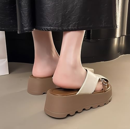 Womens Leather Baotou Slippers Non-Slip Walking Dress Beach Shoes Summer Outdoor Casual Trendy Comfortable Light-Weight Walking Shoes for Women3