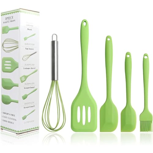 Silicone Cooking Kitchen Utensil Set, Spatula Brushes Baked Goods Oil Brush Whisk Slotted Turner