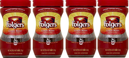 Folgers Instant Coffee Crystals, Classic Roast, 32 ounce