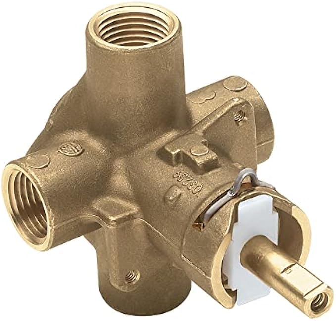 Moen Brass Posi-Temp Pressure Balanced Tub and Shower Valve, Four Port Circulation Valve with Standard 1/2" IPS Connection, 2510