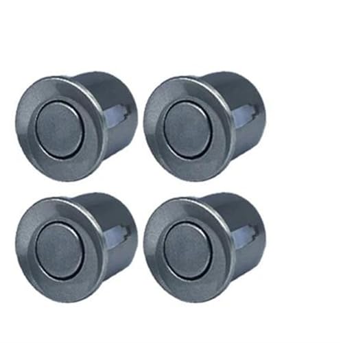 Sensor De Aparcamiento Delantero Y Trasero Sensor Aparcamiento para Coche con Detección Radar Y Monitor Marcha Atrás Parktronic Automático 4 Sensores Pantalla Retroiluminada 4 Colores(Gray)