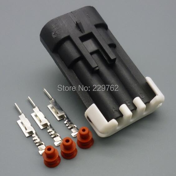 5/100Sets 3 Pin 1.5mm 1212961 12129615 12110293 150 Auto Wire Connector Male Female Front Lamp Plug for Chevrolet - (Color Name: 10sets Female)