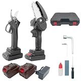 Set Black Motosega Elettrica e Tronchese Elettrica Batteria Giardinaggio Potatura Ramo