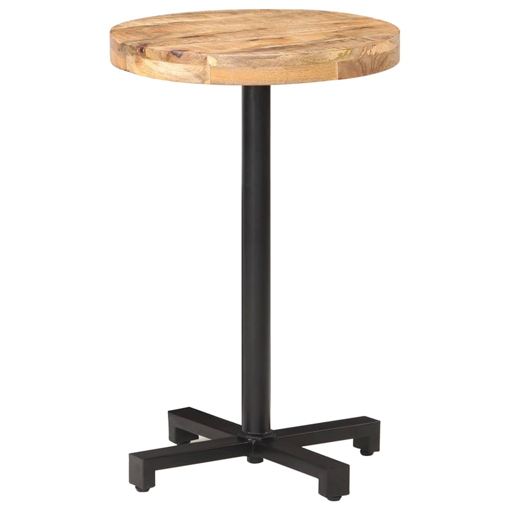 (Fast Shipments) Dining Tables Suitable for Home - Farmhouse - Restaurant - Cafe - Kitchen - Dining Room Bistro Table Round Ø19.7"x29.5" Rough Mango Wood