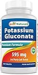 Best Naturals Potassium Gluconate Supplement 595 Mg Tablet, 250 Count