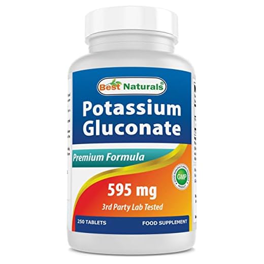 Best Naturals Potassium Gluconate Supplement 595 Mg Tablet, 250Count