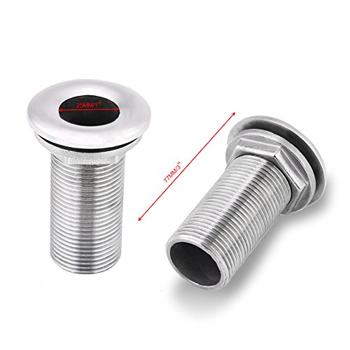 image for Keenso Boat Plumbing Fittings, 2 Sizes 316 Stainless Steel Durable Bar