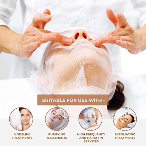 Forpro Precut Gauze Facial Mask, 100% Cotton Gauze, For High Frequency Facial Treatments And Masks, 100-Count #TOP6