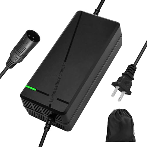 84V 5A Fast Charger with Cannon/XLR Plug for 72V Lithium Battery, 72V Charger with Cooling System (Cannon/XLR plug-5A)