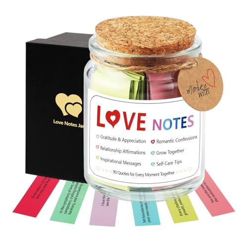 90 Love Notes Jar Romantic Messages for Him & Her