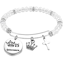 FEELMEM Quinceanera Gift 15th Birthday Bracelet Sweet 15th Quinceanera Bangle Quince Jewelry Happy 15th Birthday Gift15th-02