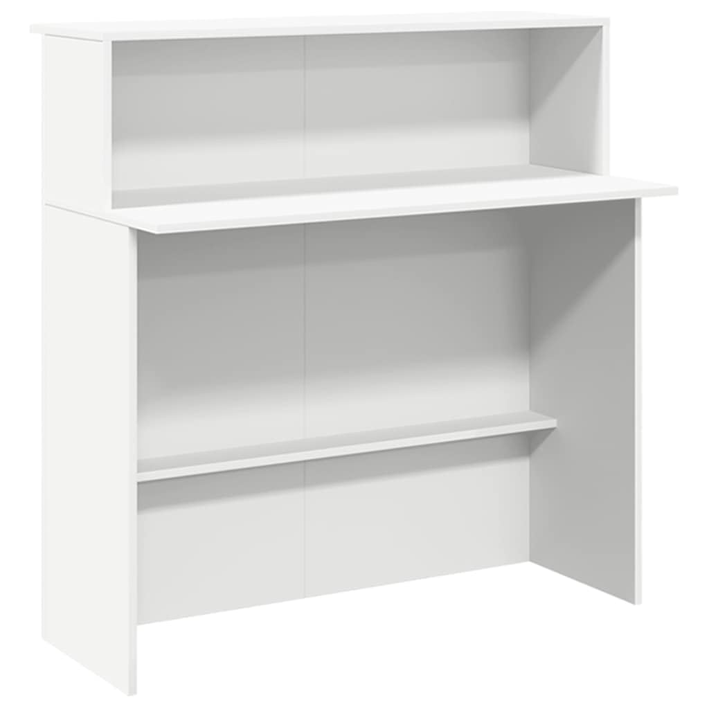 vidaXL Bureau de réception Blanc 180x50x103,5 cm Bois d'ingénierie